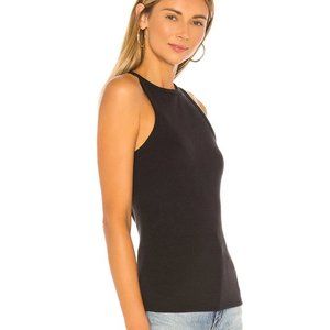 AGOLDE Black Ribbed Racerback